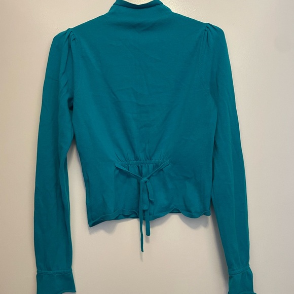 Small teal blue cardigan - Picture 4 of 5